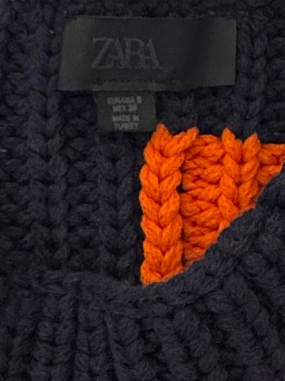 ZARA CHUNKY KNIT COLORBLOCK OVERSIZE SUMMER TO AUTUMN PREPPY CLASSIC CASUAL S - Picture 7 of 11